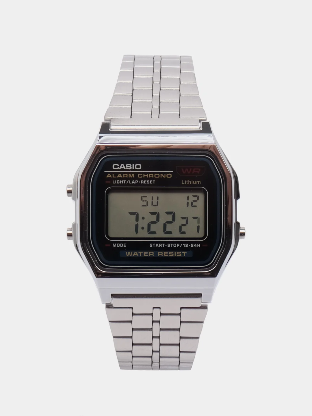 Серый металлик часы наручные электронные Casio Vintage A159W / A158 / A178