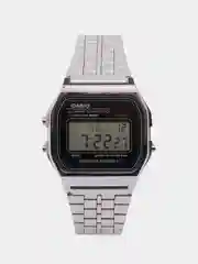Серый металлик часы наручные электронные Casio Vintage A159W / A158 / A178