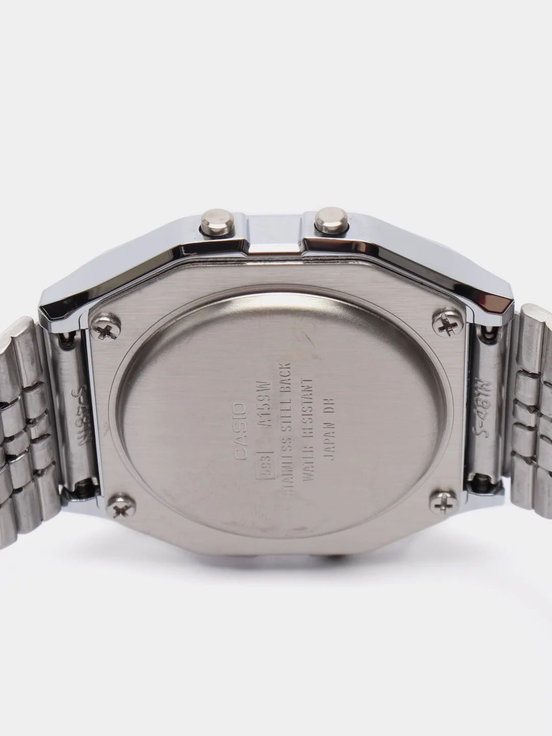 Серый металлик часы наручные электронные Casio Vintage A159W / A158 / A178