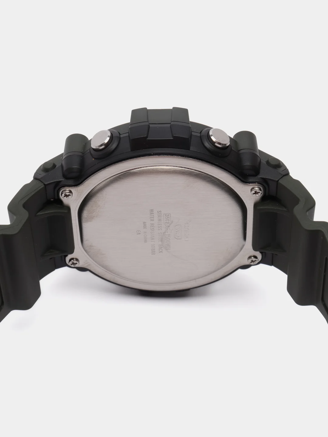 Тёмно-зелёный часы наручные электронный Casio Collection WS-1500H / Casio Illuminator AE-1500W