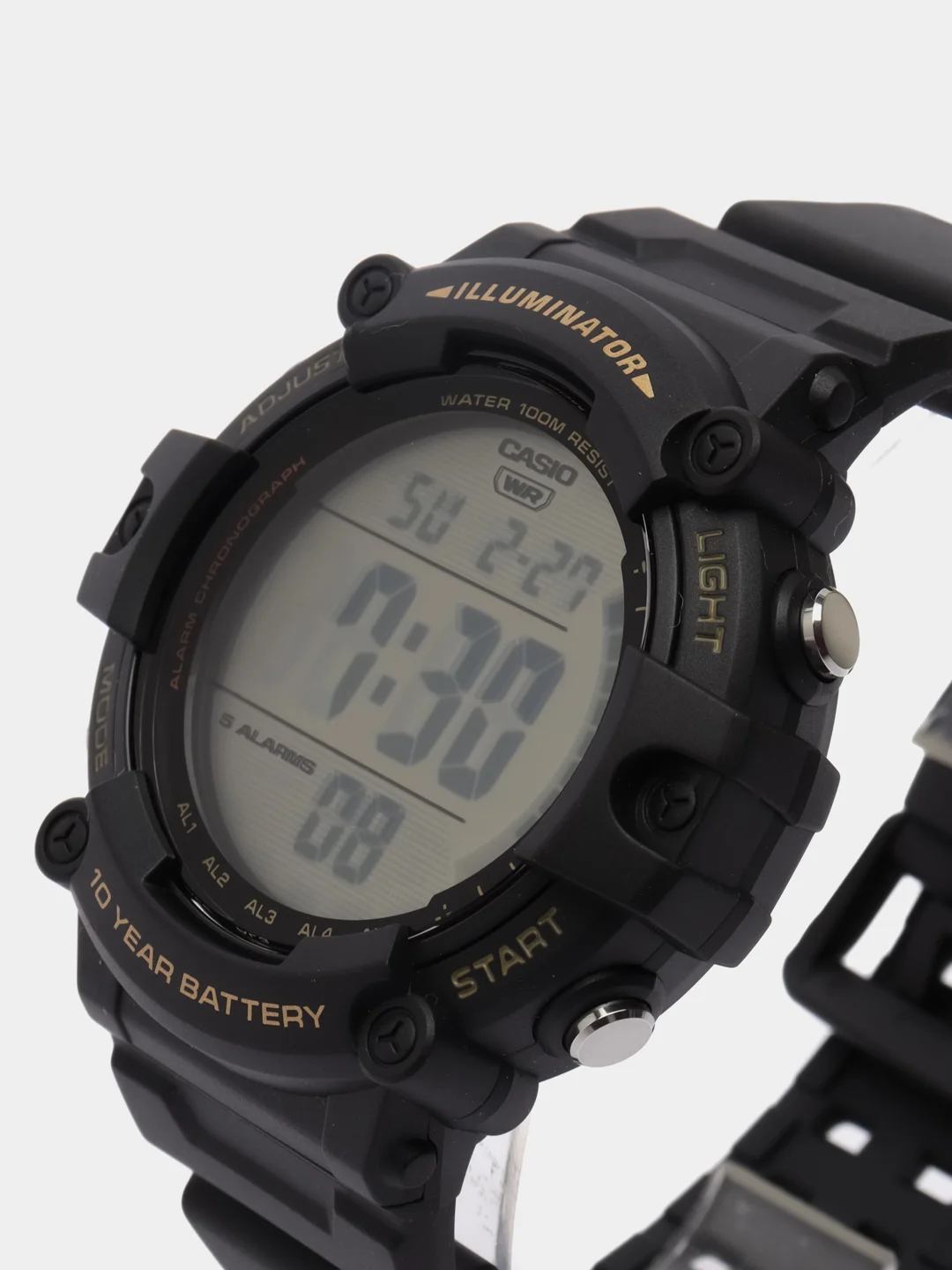 Хром часы наручные электронный Casio Collection WS-1500H / Casio Illuminator AE-1500W