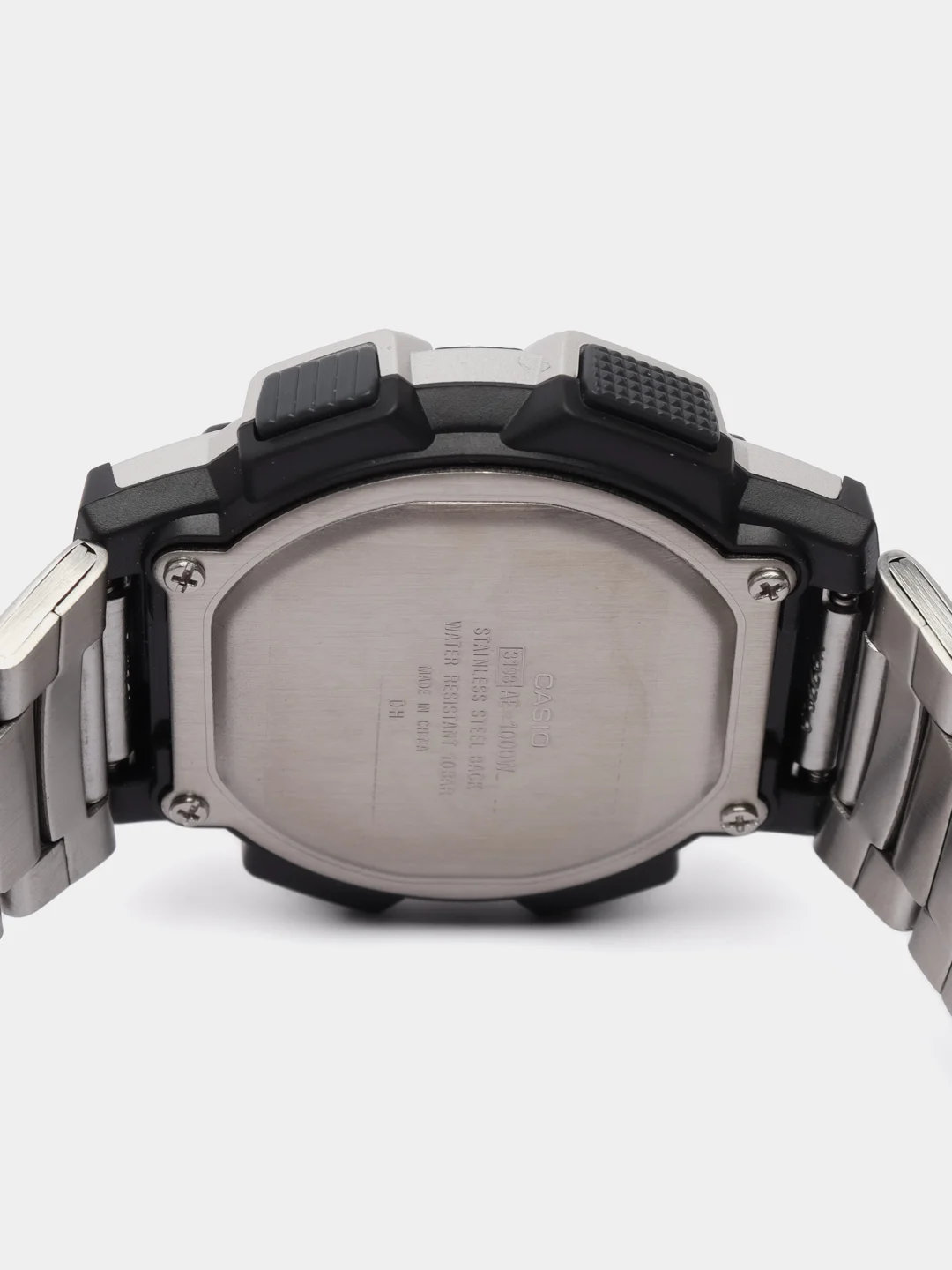 Серебряный часы наручные электронный Casio Illuminator AE-1000W