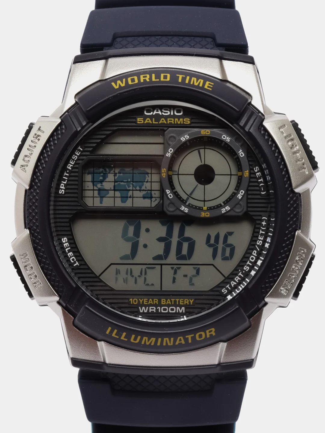 Синий часы наручные электронный Casio Illuminator AE-1000W