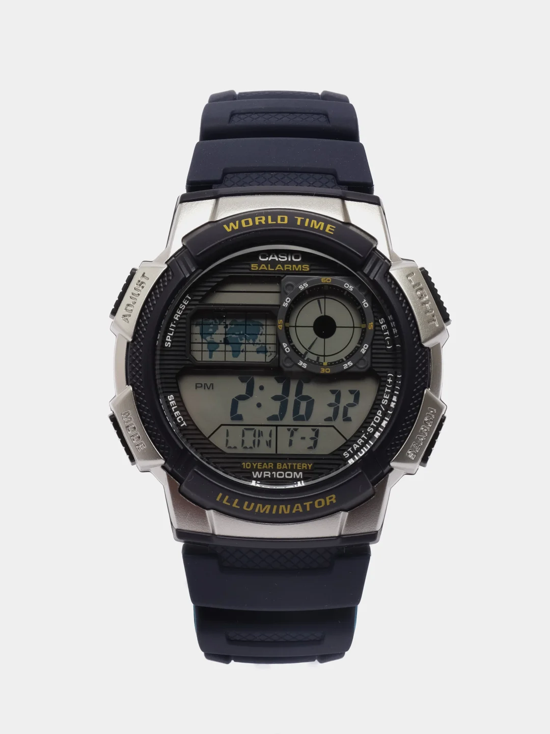 Синий часы наручные электронный Casio Illuminator AE-1000W