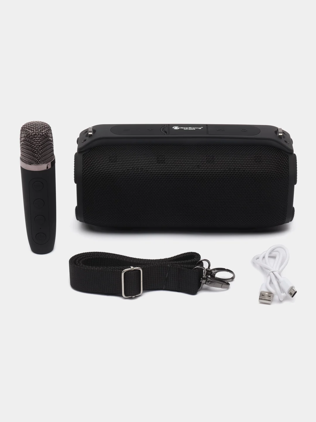 Черный музыкальная bluetooth колонка, караоке система для дома с микрофоном