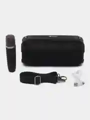 Черный музыкальная bluetooth колонка, караоке система для дома с микрофоном