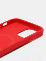Красный чехол MagSafe (Магсейф) для телефона iPhone (Айфон) 12, 12 Pro, силиконовый