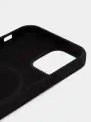 Черный чехол MagSafe (Магсейф) для телефона iPhone (Айфон) 12, 12 Pro, силиконовый