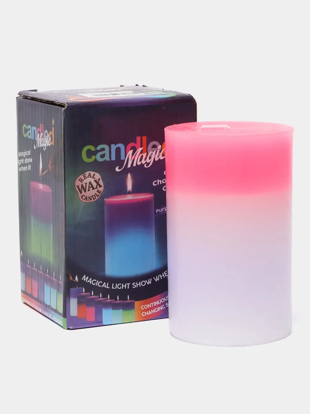 Зеленый свеча светодиодная с подсветкой / свечка Led CandLed Magic