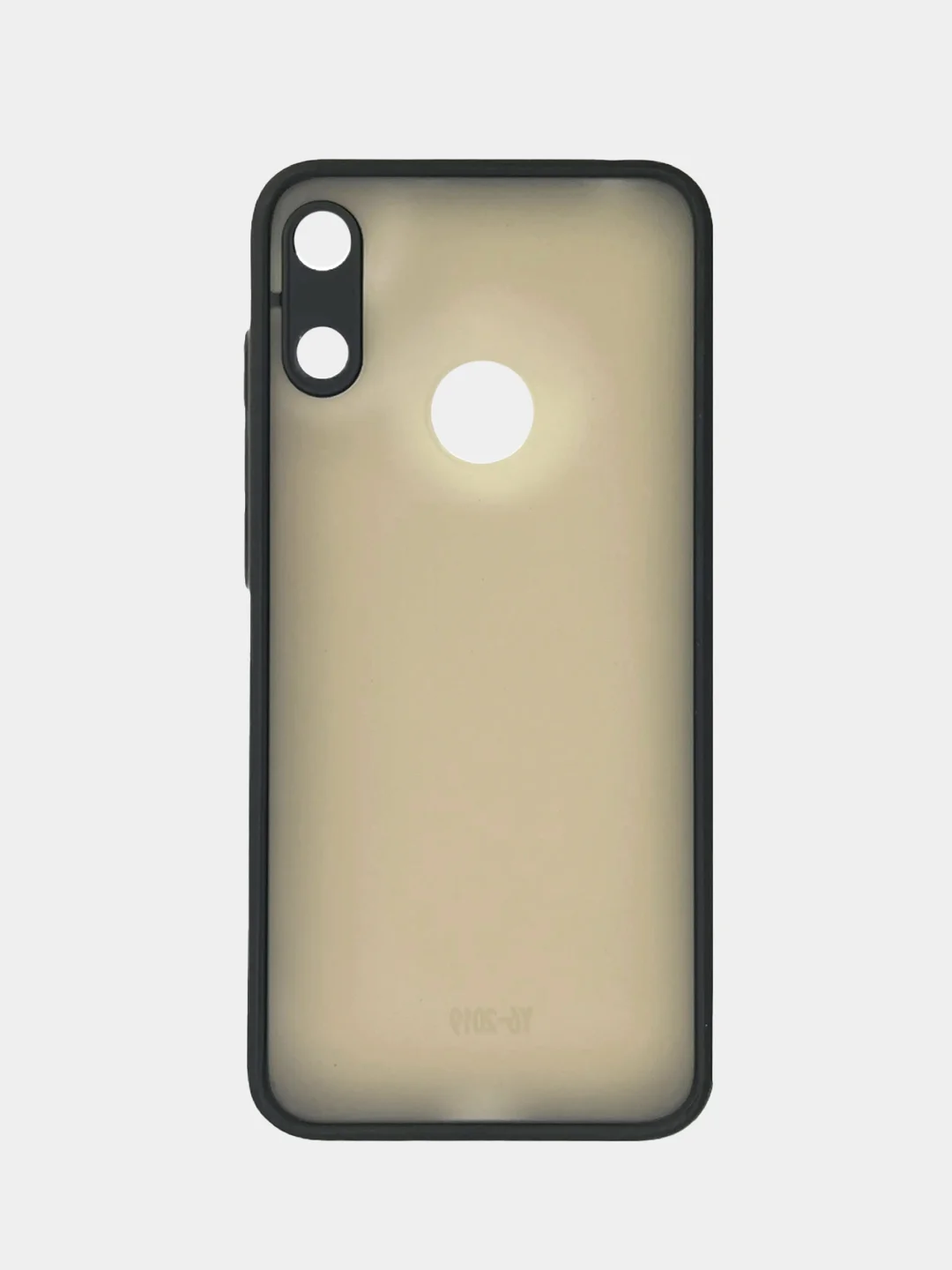 Черный чехол Honor 8A / 8A Prime / Huawei Y6 2019 / Y6 Prime 2019 матовый с цветными кнопками