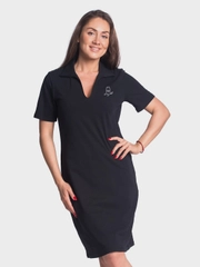 Платье женское котик КП1480П1 чёрный, KLERY