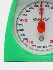 Весы кухонные механические ENERGY EN-406МК, зелёные, 0-5 кг, квадратные