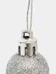 Серебряный набор новогодних шаров из пластика, d 2,1 см, 20 штук
