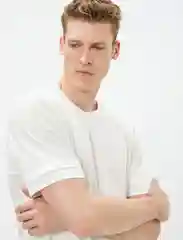 Бежевый футболка мужская Koton трикотажная