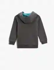 Серый худи для мальчика KOTON c капюшоном, принт Тигр