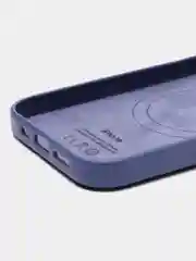 Лавандовый кожаный чехол с MagSafe и анимацией подключения для iPhone 15