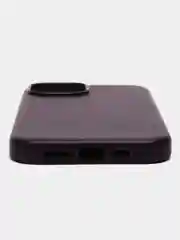 Тёмно-бордовый кожаный чехол с MagSafe и анимацией подключения для iPhone 15