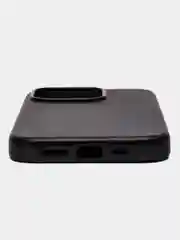 Черный кожаный чехол с MagSafe и анимацией подключения для iPhone 15