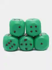 Белый кубики (кости) игральные "Для Покера" набор 5шт