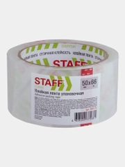 Клейкая лента Staff Classic, упаковочная, прозрачная, 50 мм x 66 м