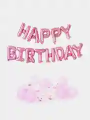 Фуксия набор для дня рождения - "Happy Birthday" - 20 шаров - 2 ленты. Разнообразные цвета!