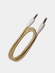 Кабель AUX в тканевой оплетке, AUX jack 3.5 мм, 0,85 м