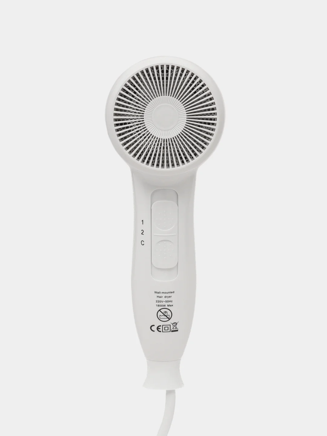 Фен для волос настенный KSITEX F-1800 W, 1800Вт, 2 скорости, белый