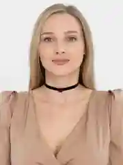 Черный бархатный чокер с розой женский/детский/подростковый