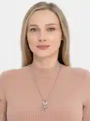 Подвеска с цепочкой на шею с кулоном медвежонок, сверкающий мишка