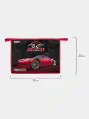 Папка для тетрадей А4, 1 отделение, картон пластик, на молнии, Rocker Car, Пифагор, 271438