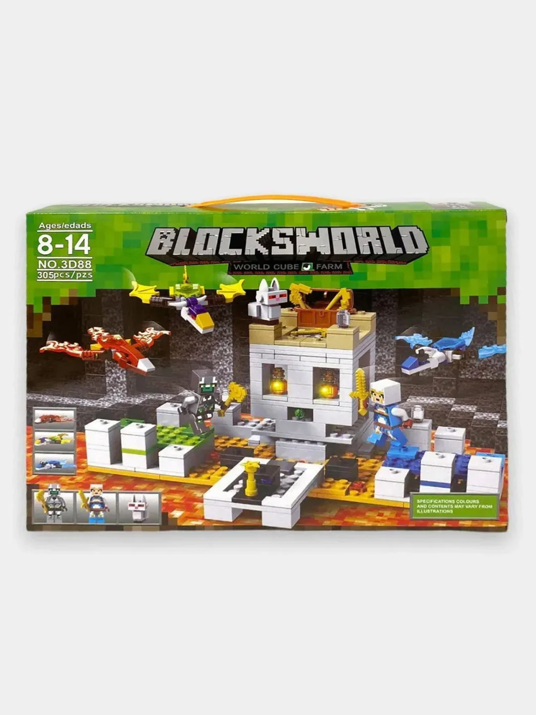 Конструктор Blocksworld Minecraft "Осада замка", 305 деталей