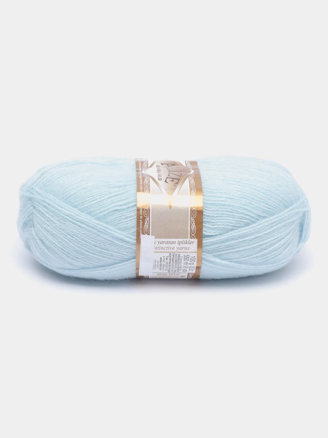 Лавандовый пряжа Alize "Angora Gold", 20% шерсть, 80% акрил, 100 г, 550 м, 1 штука