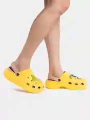 Желтый сабо женские с джибитсами, тапочки