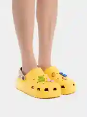 Желтый сабо женские с джибитсами, тапочки