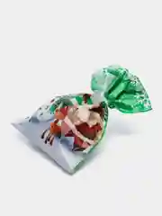 Зеленый пакет-мешок подарочный, новогодний, с завязками, 3, 5 штук в комплекте