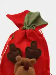 Алый мешок подарочный