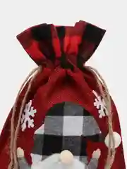 Бордовый мешок подарочный