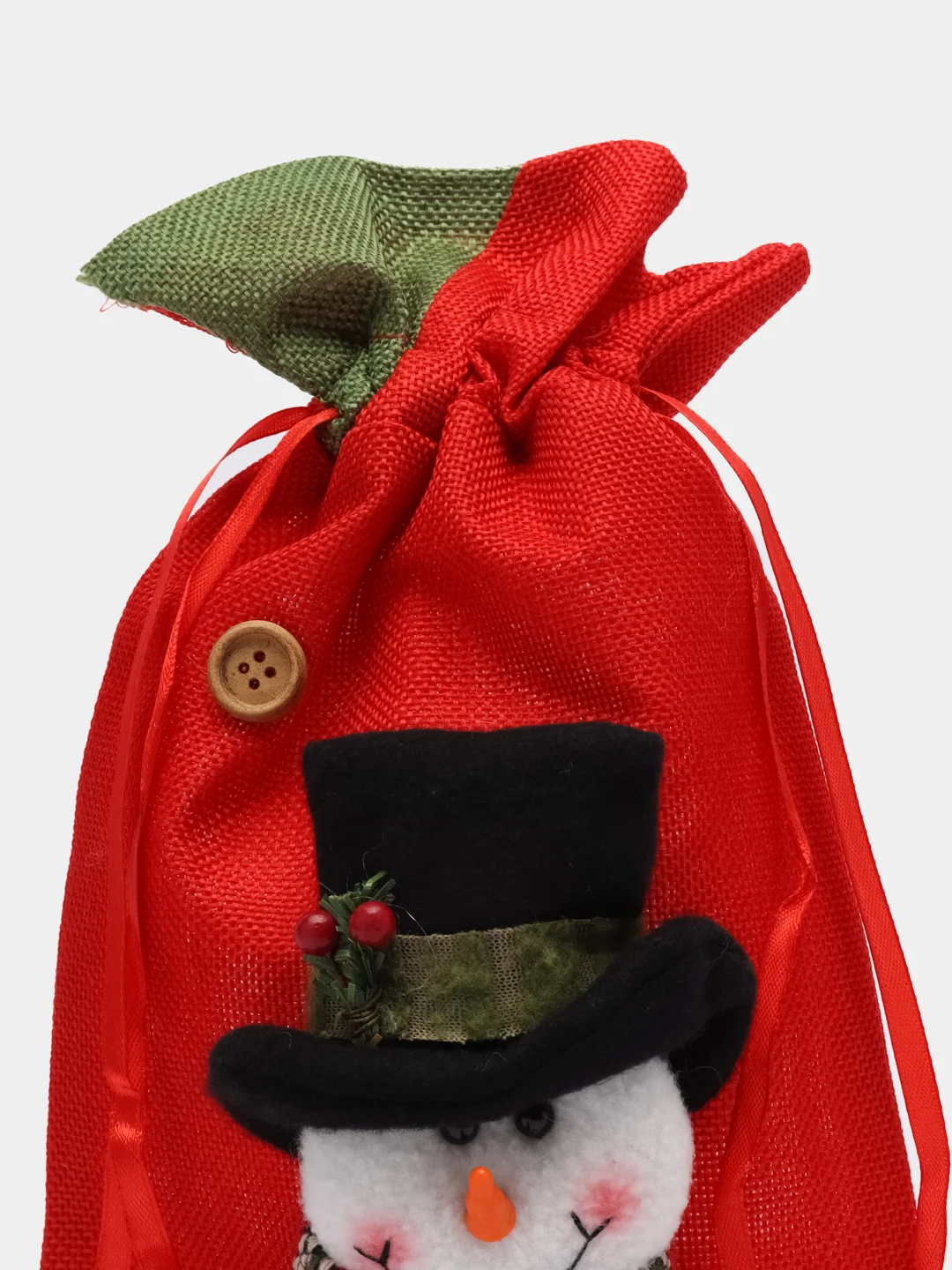 Красный мешок подарочный