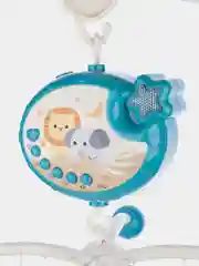 Синий игрушка-карусель для новорожденных КАРТОФАН, мобиль детский в кроватку музыкальный/дерево