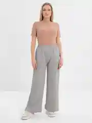 Серый меланж брюки женские