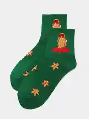 Горчичный носки новогодние