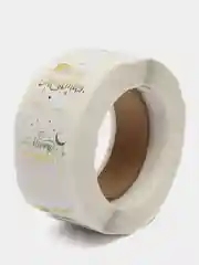 Белый наклейки новогодние, в рулоне Merry Christmas, 500 штук, 2.5 см
