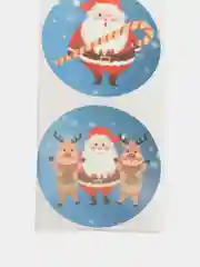 Бежевый наклейки новогодние, в рулоне Merry Christmas, 500 штук, 2.5 см