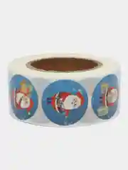 Бежевый наклейки новогодние, в рулоне Merry Christmas, 500 штук, 2.5 см