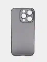 Тёмно-серый ультратонкий чехол для iPhone 15 Pro, хрупкий тонкий