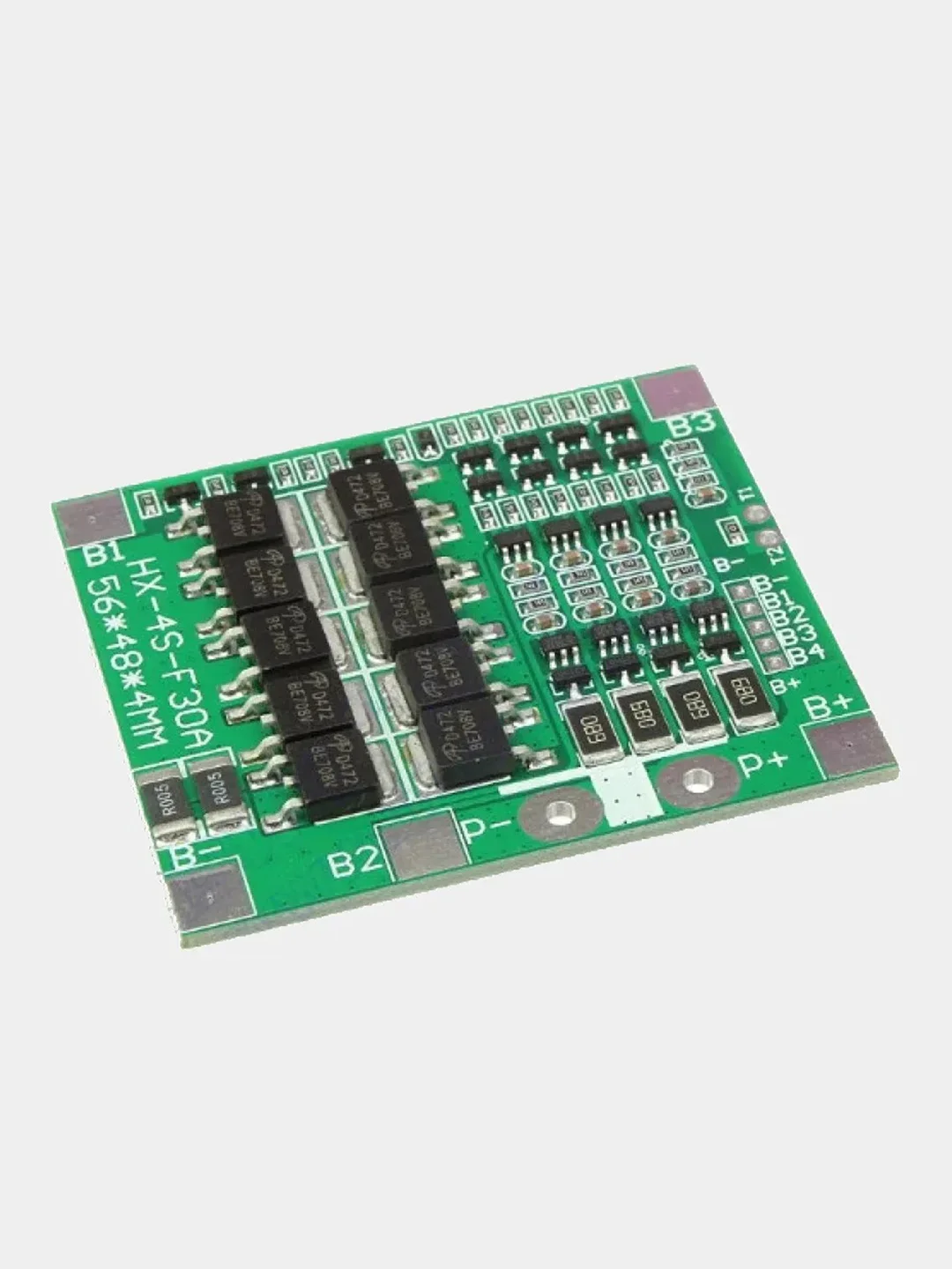 Схема защиты с балансировкой для литий ионных батарей BMS 4S 30А HX-4S-F30A