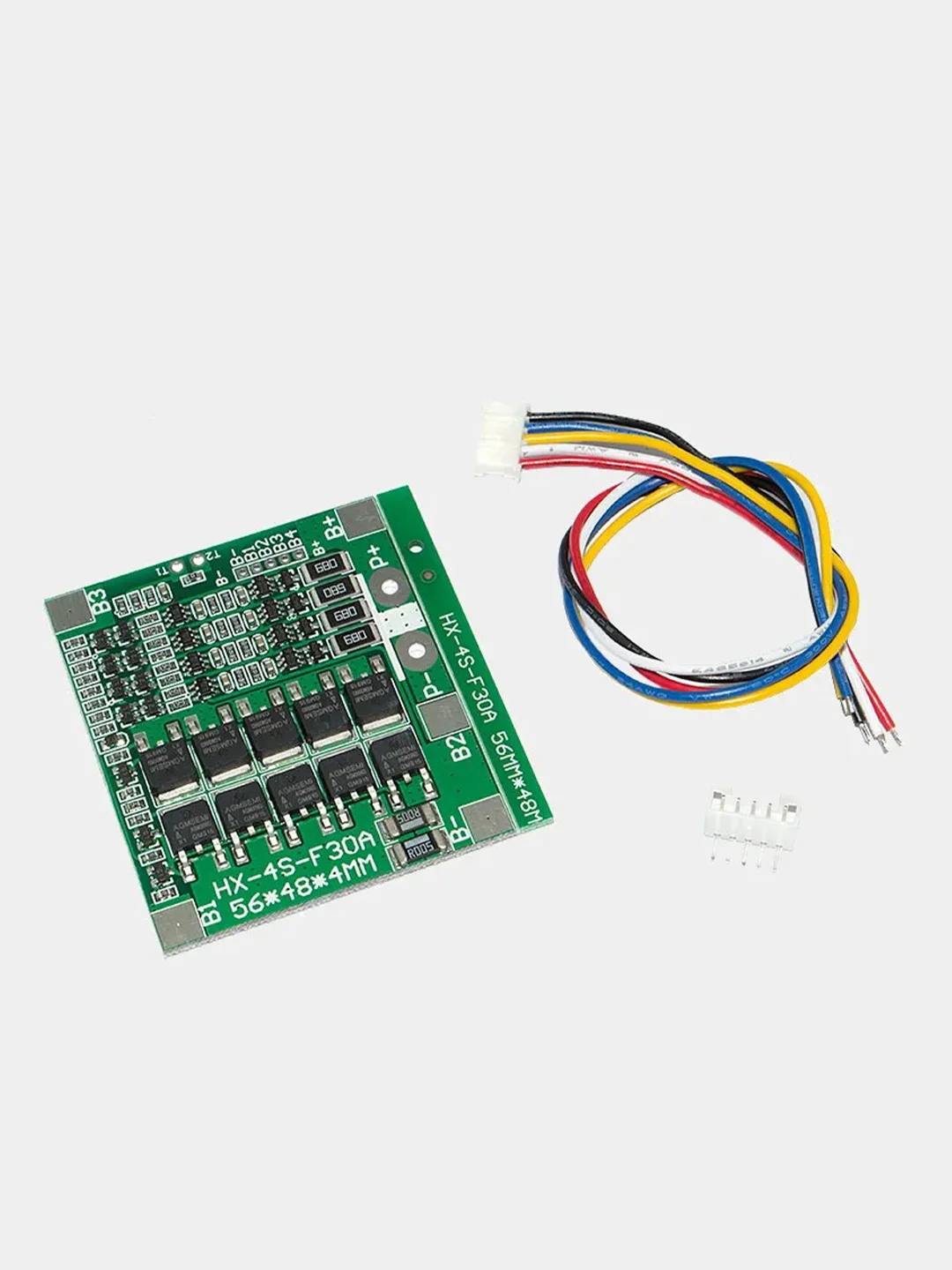 Схема защиты с балансировкой для литий ионных батарей BMS 4S 30А HX-4S-F30A
