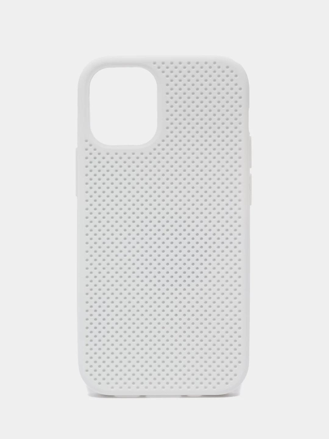 Белый чехол Накладка с перфорацией для iPhone XR / 11 / 11 Pro / 11 Pro Max / 12 / 12Pro / 12mini / 12 Pro Max