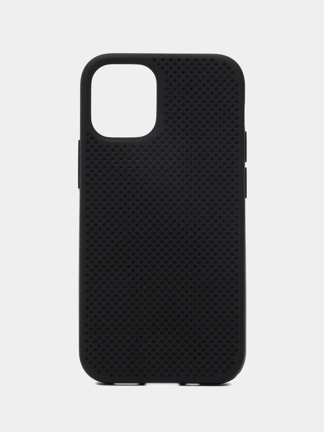 Черный чехол Накладка с перфорацией для iPhone XR / 11 / 11 Pro / 11 Pro Max / 12 / 12Pro / 12mini / 12 Pro Max