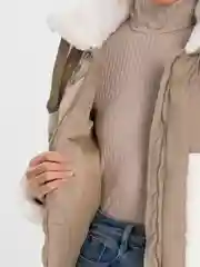 Оливковый куртка женская, зимняя
